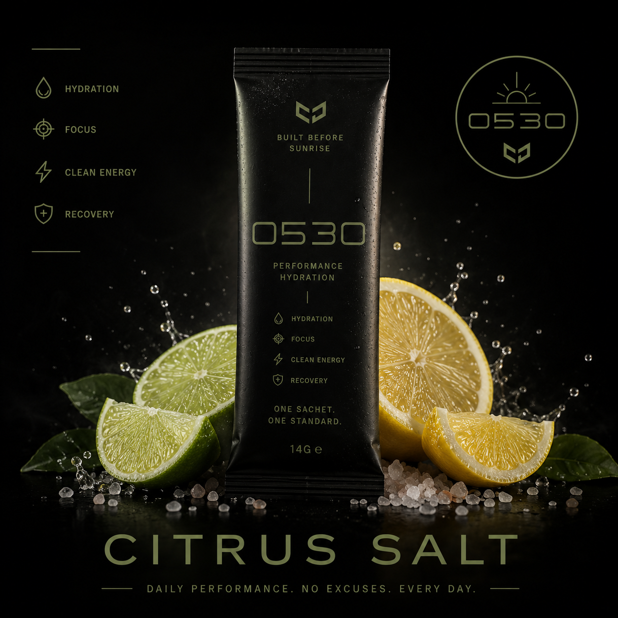0530 Performance Hydration Citrus Salt sachet — voorkant